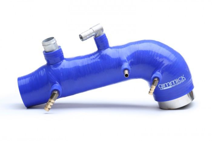 Gimmick motorsports blue 2.4inch v2 turbo inlet 02-07 subaru wrx + 04-13 sti