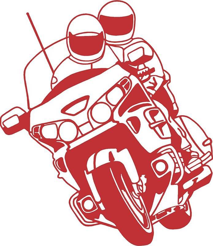 1800 honda goldwing rider 6" x 7" vinyl decal car,truck