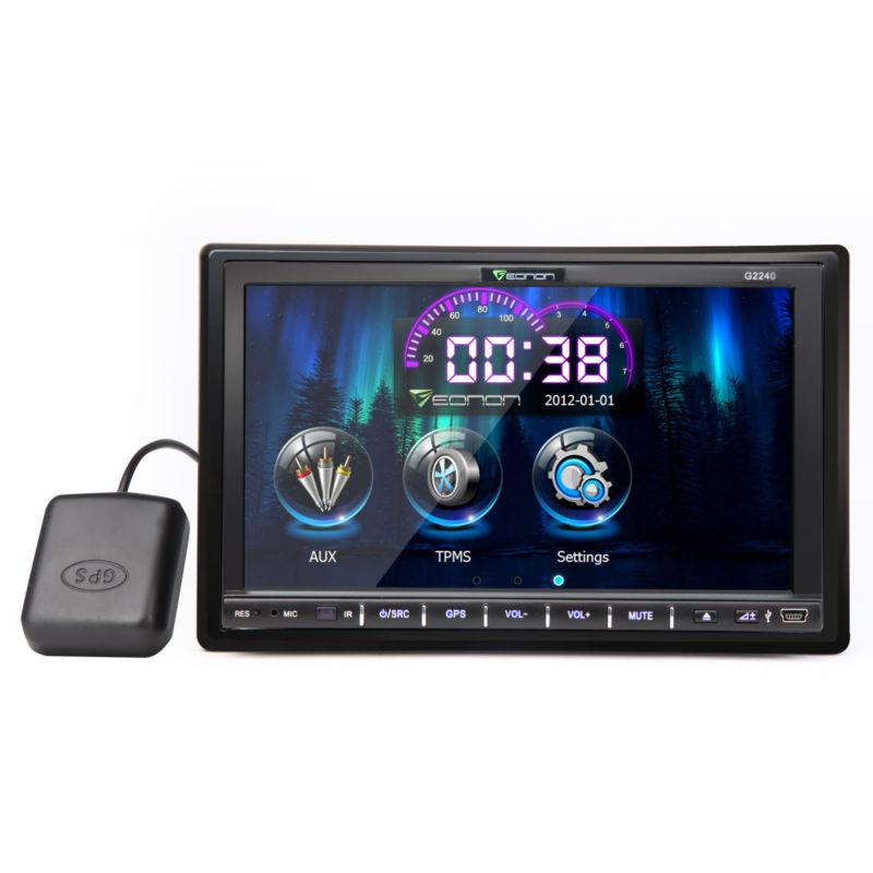 G2240u 7" hd car gps navigation ipod radio dvd player double din stereo bt touch