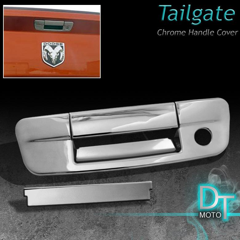 09-13 dodge ram 1500/10-13 2500 3500 tailgate chrome door handle cover w/keyhole