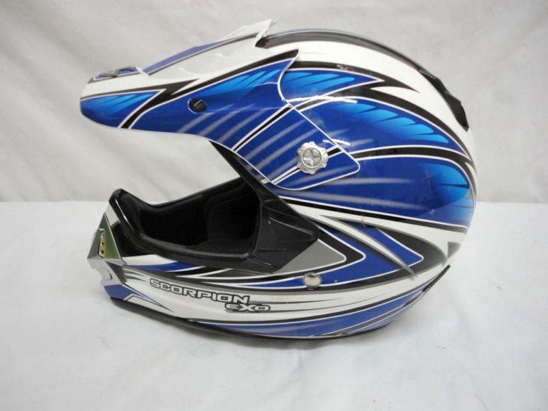 Scorpion Exo Dirtbiking Helmet- Blue, Size M. W/Case, US $30.00, image 3
