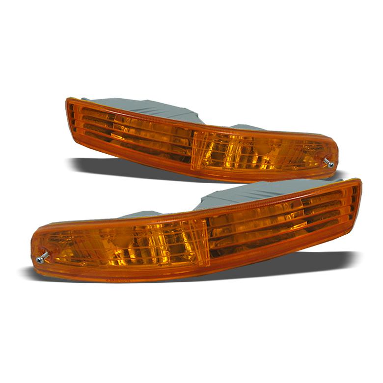 98-01 acura integra jdm amber bumper signal parking lights lamp pair new set