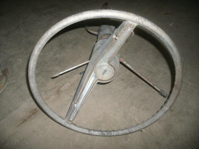 1963 chevrolet 2-door 3-speed steering column and wheel