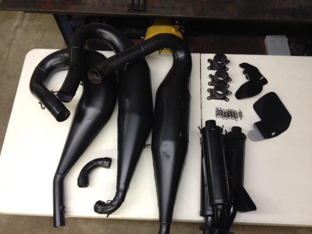 Bender racing yamaha viper 700 snowmobile vip triple pipes