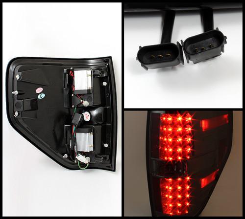 09-13 F150 SMOKED CRYSTAL HEADLIGHTS + PHILIPS-LED PERFORM TAIL LIGHTS COMBO SET, US $293.99, image 3