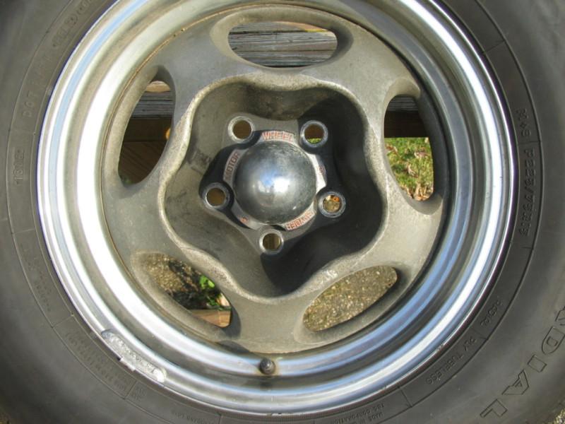 Motor Wheel 15 x 6 Spyder Mags w/ Original Center Caps & Tires - GM bolt!, US $900.00, image 7