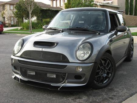 M7 tuning 2002 -206 mini cooper jcw / aero bumper carbon fiber front splitter