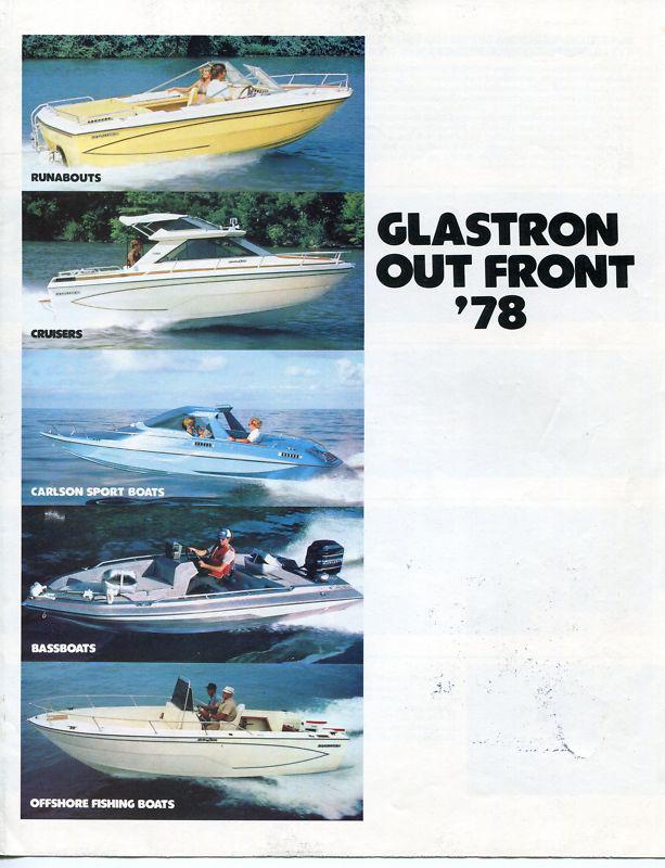 1978 glastron boats - dealer sales brochure - 6 pages - 8½" x 11" - vg +