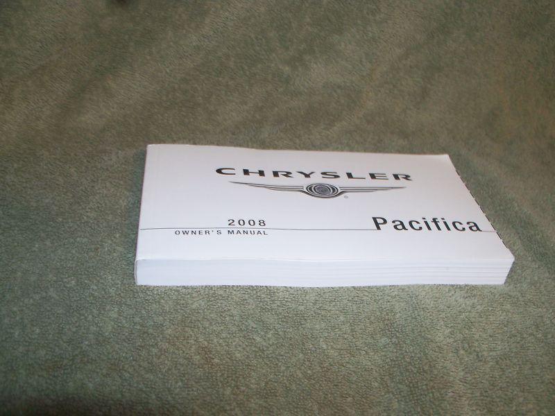 Chrysler 2008 pacifica owners manual 
