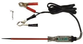 Sg hd 7" automotive logic probe circuit tester / test light, large clips 28000