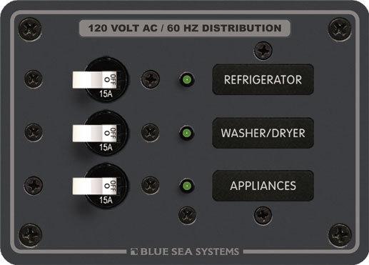 Blue sea panel ac 3 pos 120v 8058