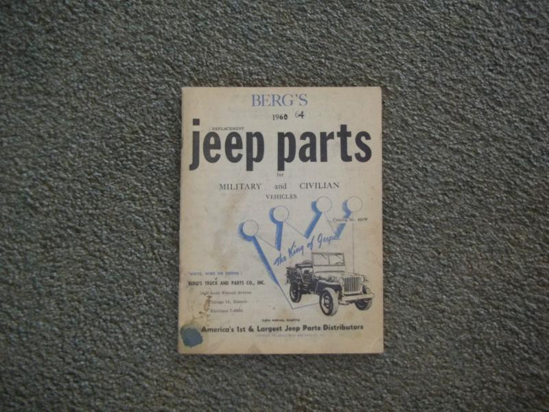 Sell Vintage 1960 Replacement Part Catalog Bergs 19421956 Jeep Ford