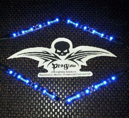 4 piece blue waterproof led accent lighting kit