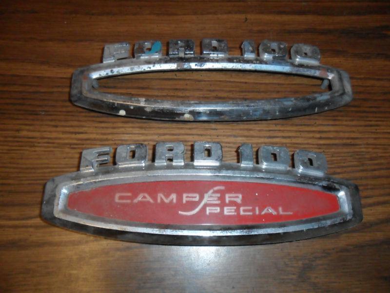 1965 ford f100 camper special original emblems oem part # c5tb-16720-c