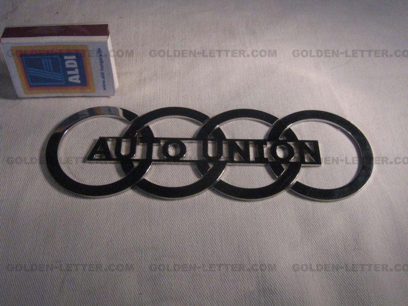 Auto union logo, metal, new (jus-qau-gc)