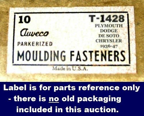 ❋36 NOS AUVECO OLD U-NUTS 1940s 40s FENDER, MOLDING TRIM NUT 1/4