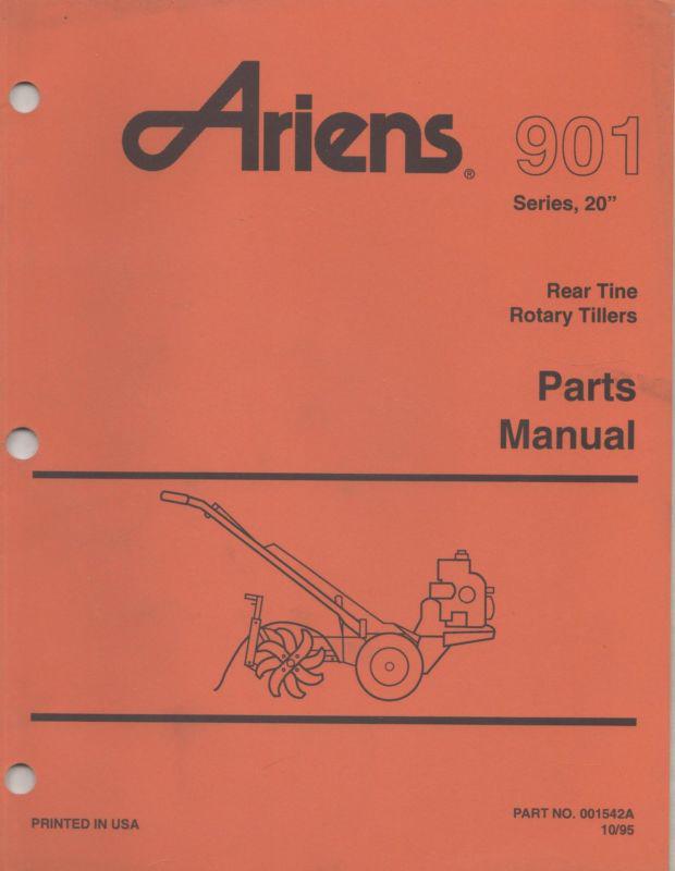 10/95 ariens rocket 901 rear tine rotary tiller parts manual p/n 001542a (033)