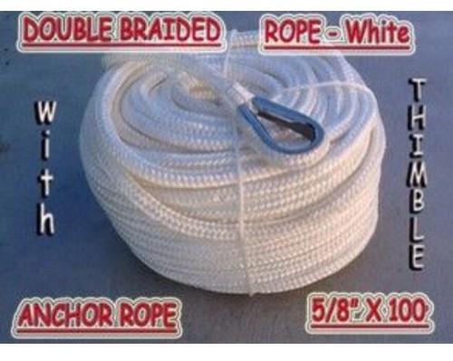 5/8" x 100' double braided nylon anchor rope