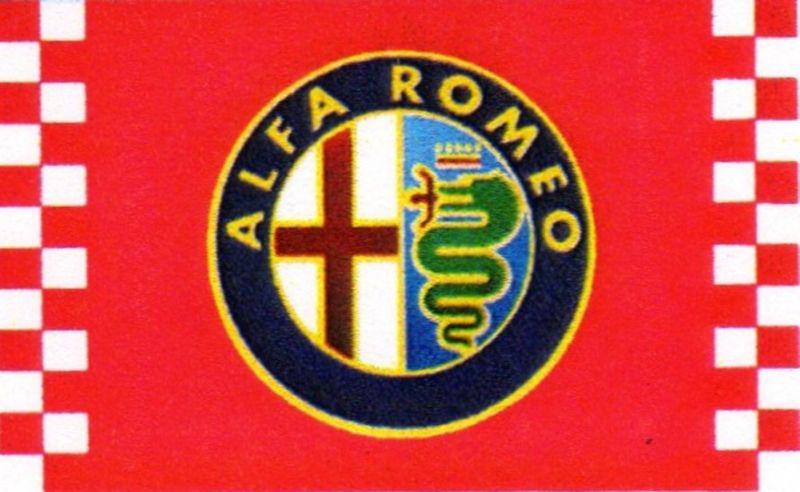 Alfa romeo flag 3' x 5' checkered banner jx *