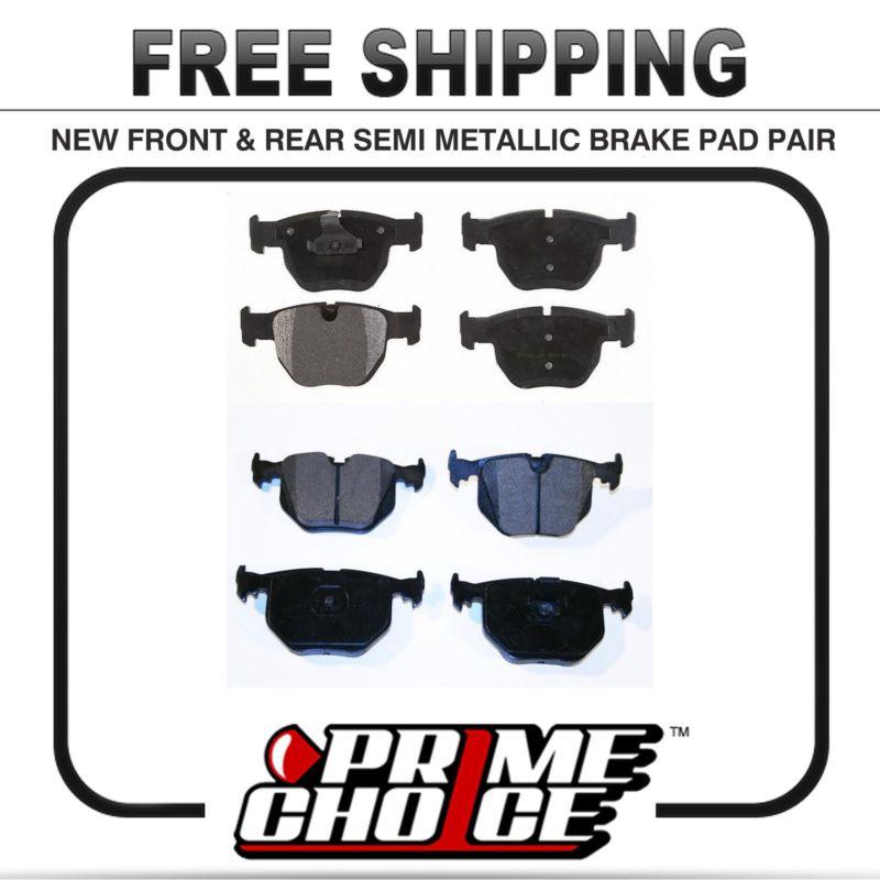 Premium front & rear metallic disc brake pads 2 full complete sets 4 pair 8 pads