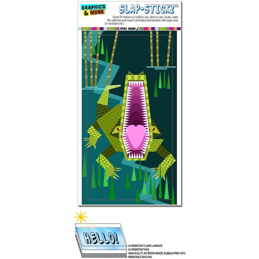 Geometric crocodile - slap-stickz™ automotive car window locker bumper sticker