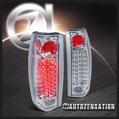 88-98 chevy/gmc c/k 1500 2500 silverado pickup chrome led tail brake lights