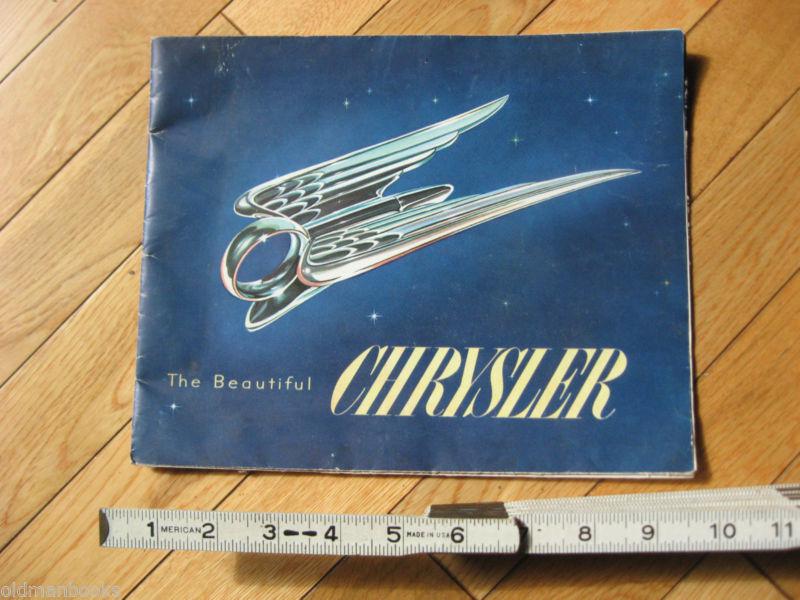 1951 chrysler windsor new yorker imperial brochure poster catalog foldout 