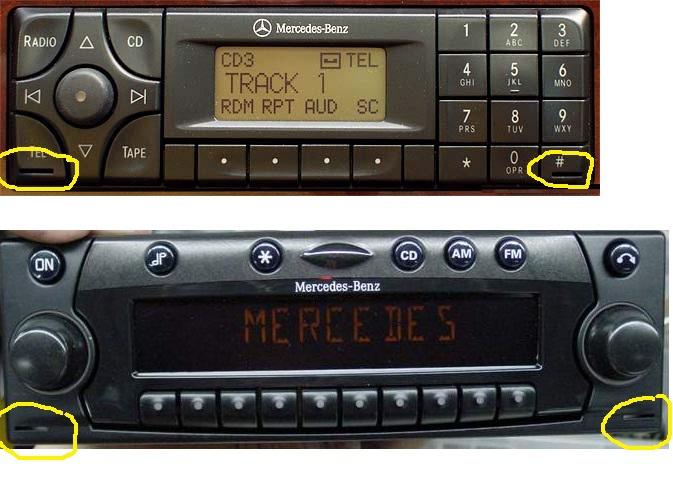 Mercedes benz c, e, s, sl, slk, cl, clk, ml cd radio stereo removal tool key diy