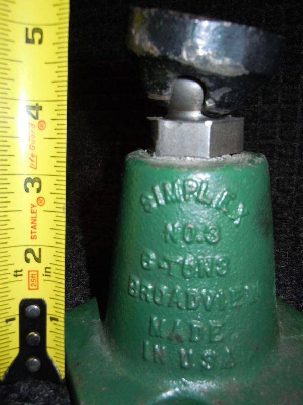 Purchase SIMPLEX NO.3 SCREW JACK 6 TON BROADVIEW USA MADE 5"7" HEAVY DUTY MACHINIST in Windsor