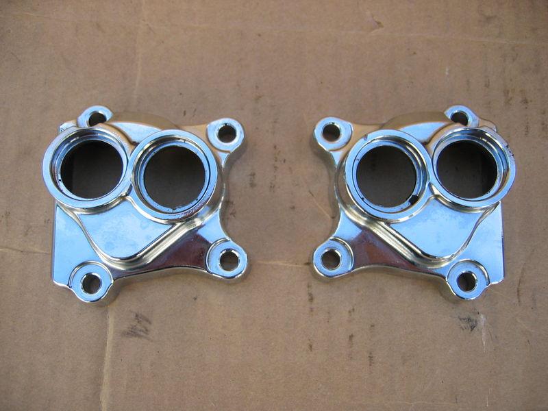 Chrome twin cam tappet block covers lifter covers low rider flh softail ultra fx