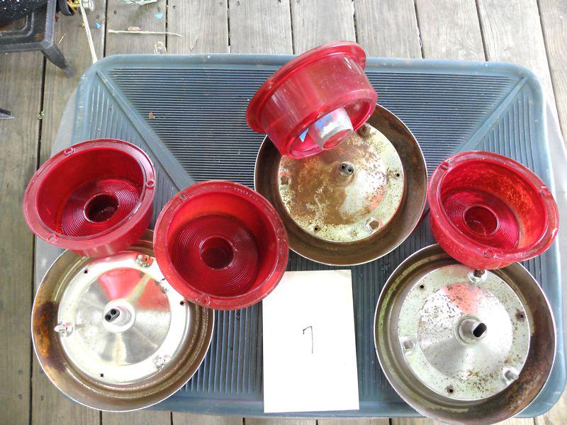 1955 Ford Tail Light Housings, Lenses, - 7 Piece Lot - Thunderbird, US $9.95, image 2
