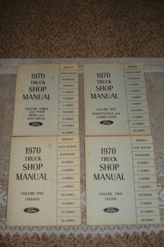 1970 ford truck shop manual set service books very nice shape