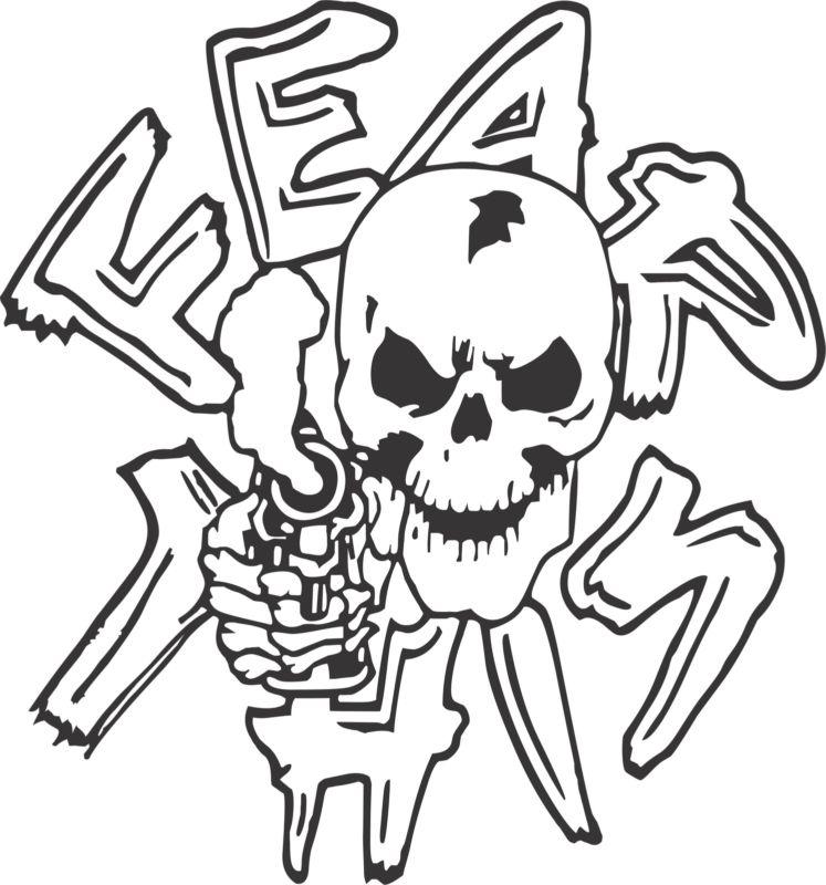  fear this skull gun car truck window wall vinyl decal sticker
