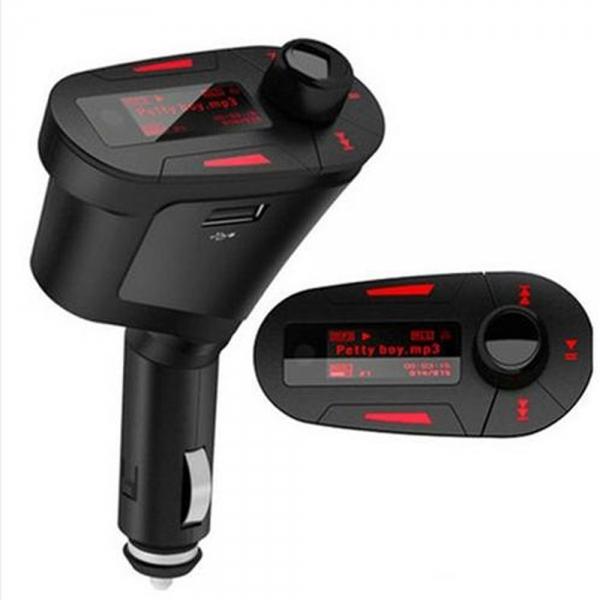 From us - lcd car mp3 player wireless fm transmitter with usb sd/mmc black