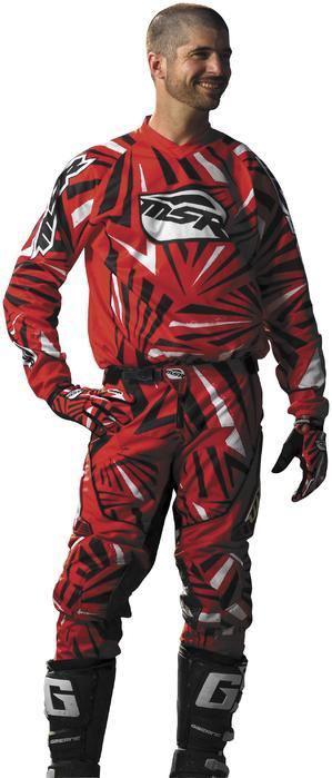 Msr racing renegade mx motorcycle pants red/black 34 us