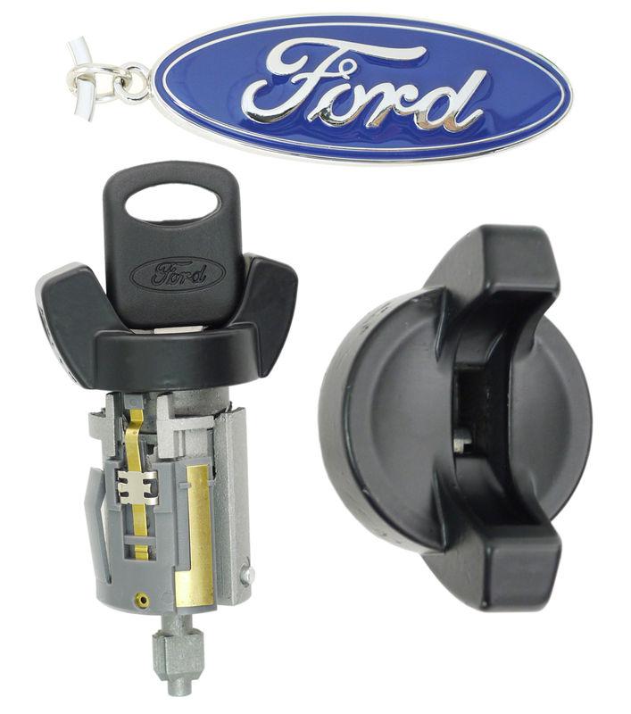 Ford tempo topaz tbird cougar escort - ignition lock cylinder w/ 2 keys - new