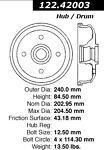 Centric parts 122.42002 rear brake drum