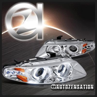 97-00 avenger/ sebring 2dr coupe chrome led halo projector headlights