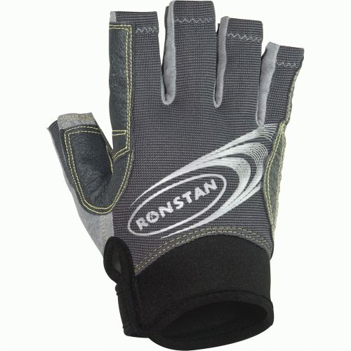 New ronstan rf4880s sticky race gloves w/cut fingers - grey small