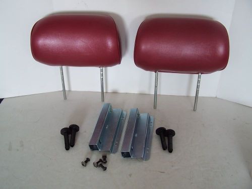 1965 1966 1967 mustang dark red sport headrests with all hardware; tmi products
