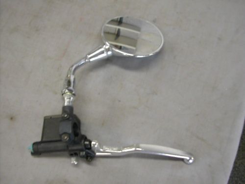 Moto guzzi stone oem front brake lever reservoir mirror assembly