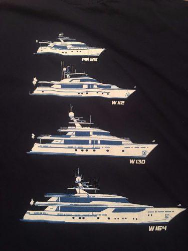 Westport yachts and boats t-shirt pm 85 w 112 w 130 w 164 men&#039;s large l fishing