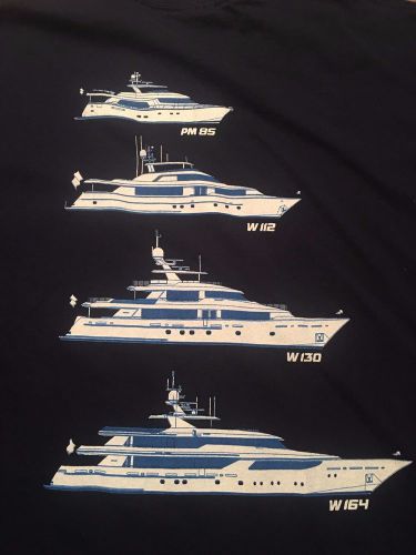 Westport yachts and boats t-shirt pm 85 w 112 w 130 w 164 men's large l fishing