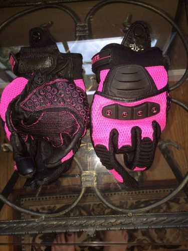 Women&#039;s pink icon motorcycle glove