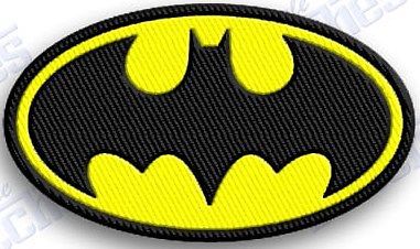 Batman iron on embroidery patch - 2.4 x 1.6 inches  robin the dark night