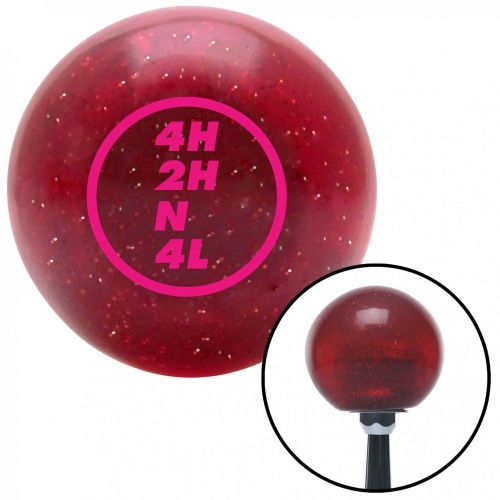 Pink dana fine transfer case red metal flake shift knob with 16mm x 1.5