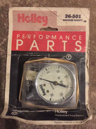 Holley 26-501 vacuum gauge 2 in. dia. 0 - 30 in. hg. 1/8 in. npt brass fitting