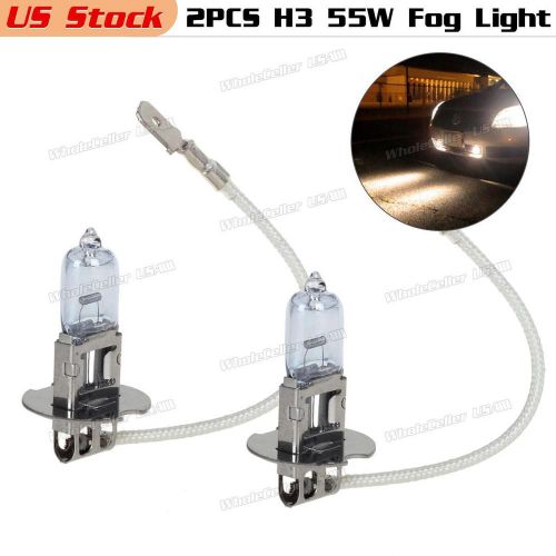 2pcs halogen fog driving h3 55w high power 4000k super white for lexus 1994-2000
