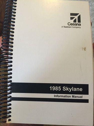 Cessna 1985 skylane information manual