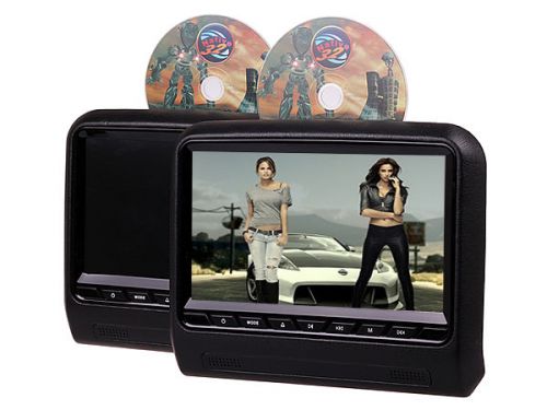 Pair car headrest bracket tablet monitor dvd player 9 inch – fm ir sd usb games